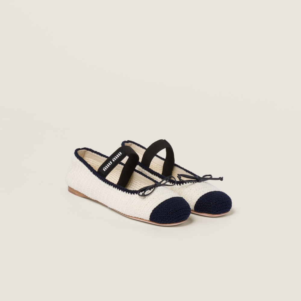 Miu Miu Crochet knit ballerinas鉤織針織芭蕾舞平底鞋