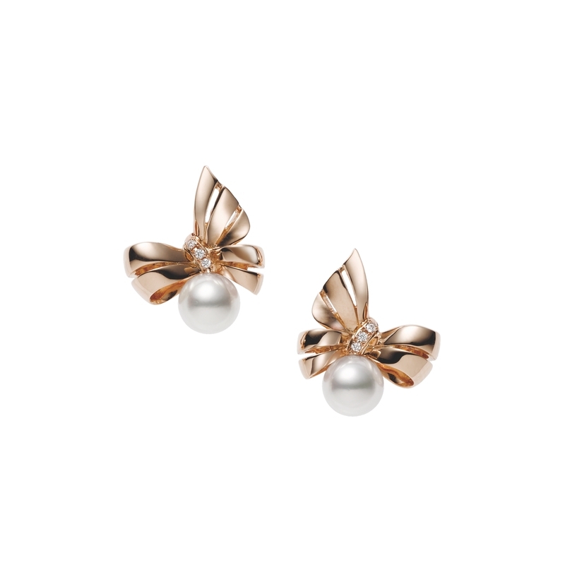 MIKIMOTO Jeux de Rubans耳環