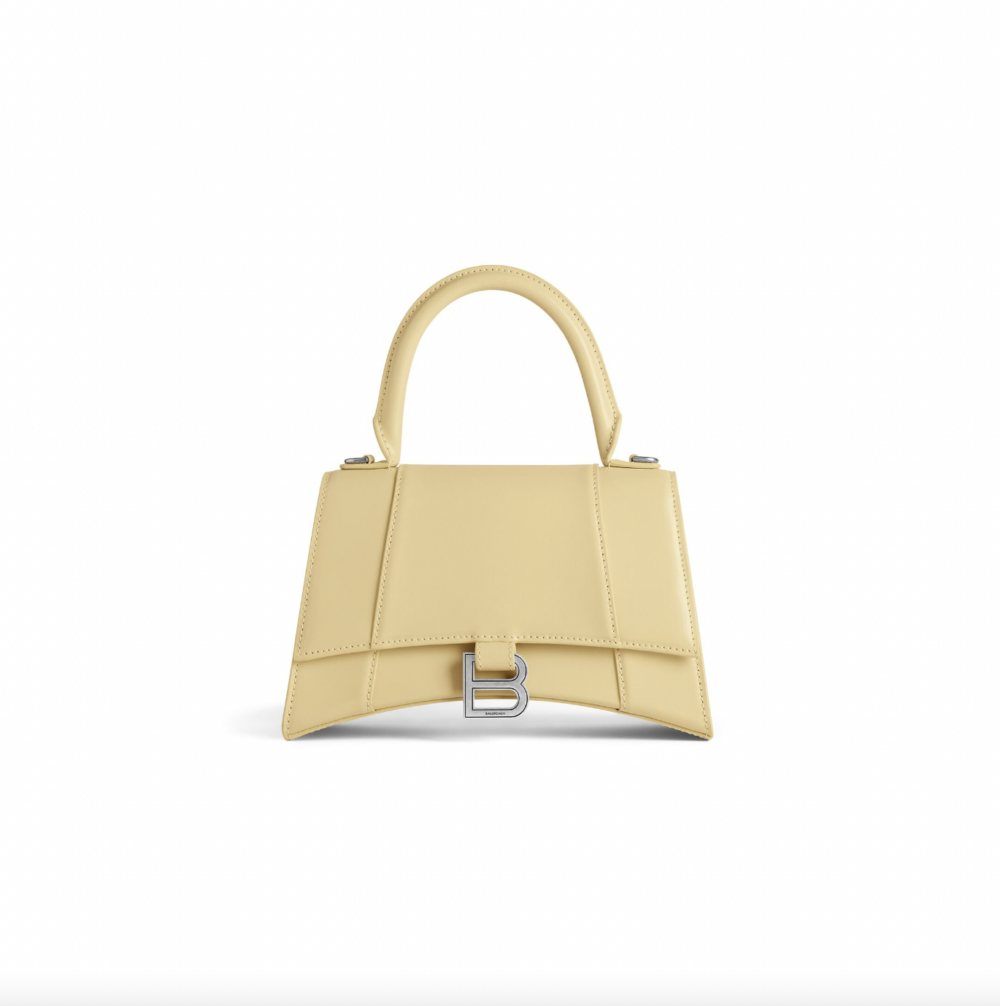 Women's Hourglass Small Handbag Box in Light Yellow。