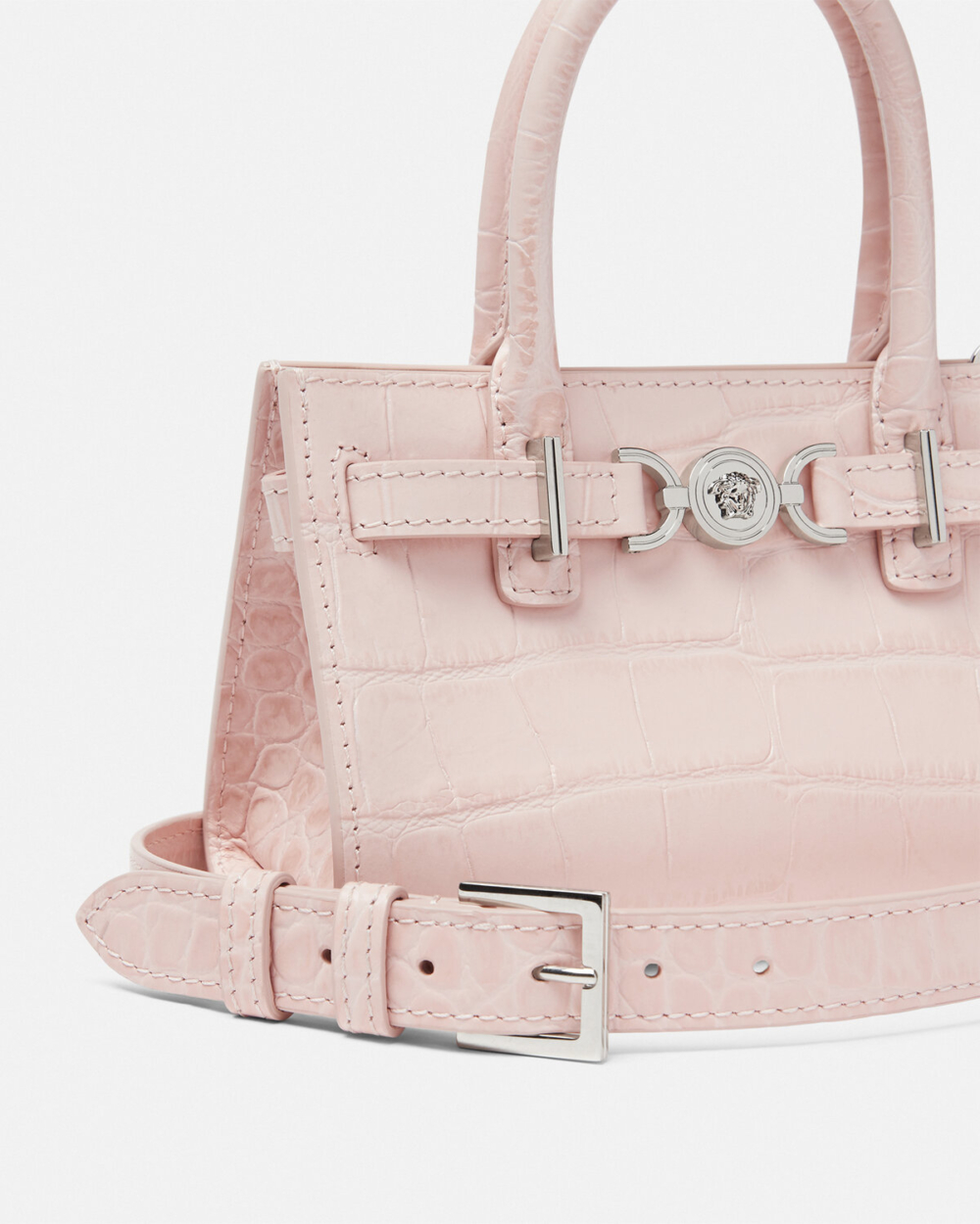 Versace Croc-Effect Medusa '95 Small Tote Bag