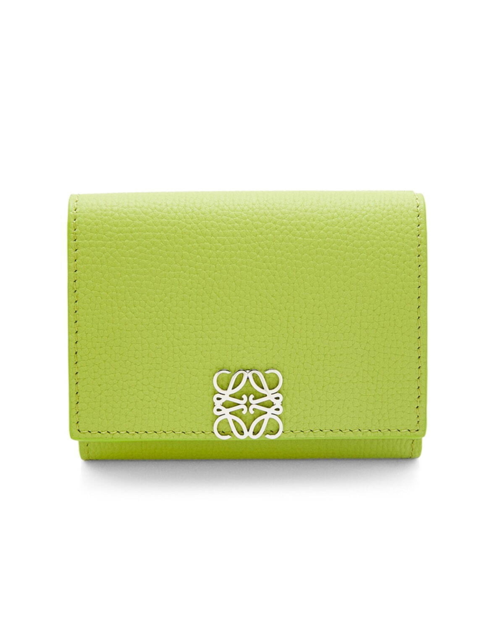 LOEWE Anagram卵石紋小牛皮三折錢包Anagram trifold wallet in pebble grain calfskin