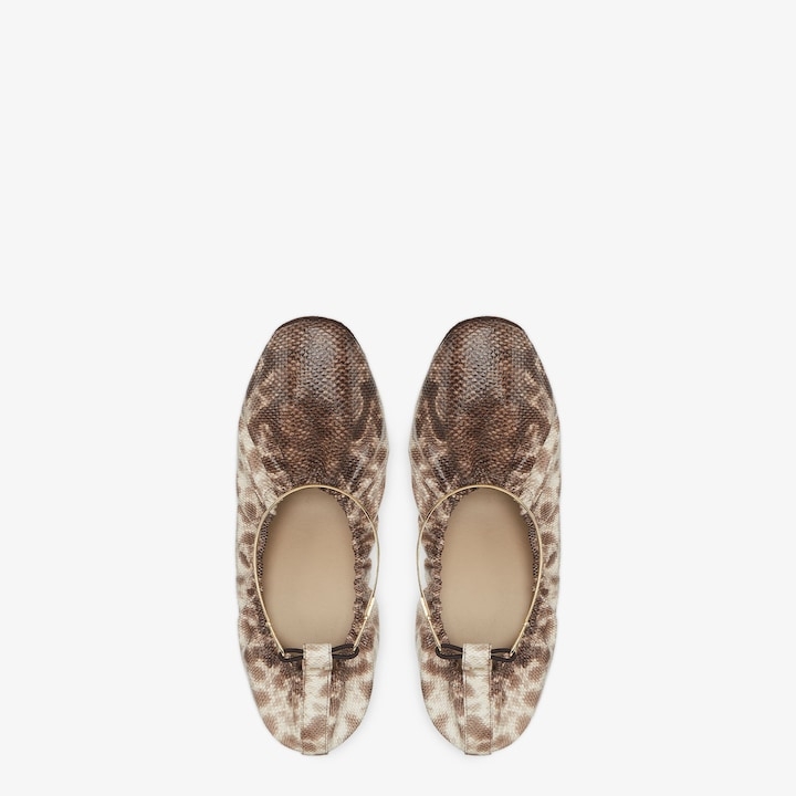FENDI Filo皮革芭蕾舞平底鞋