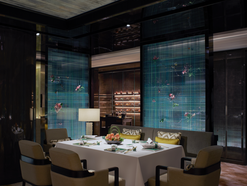 時髦大氣的用餐空間。