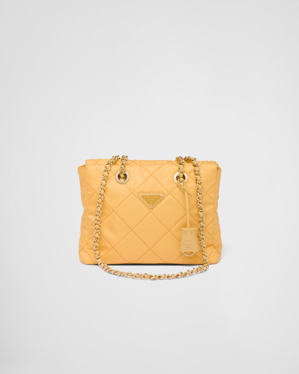 Prada Re-Edition 1995 Chaîne Re-Nylon Tote Bag米黃。