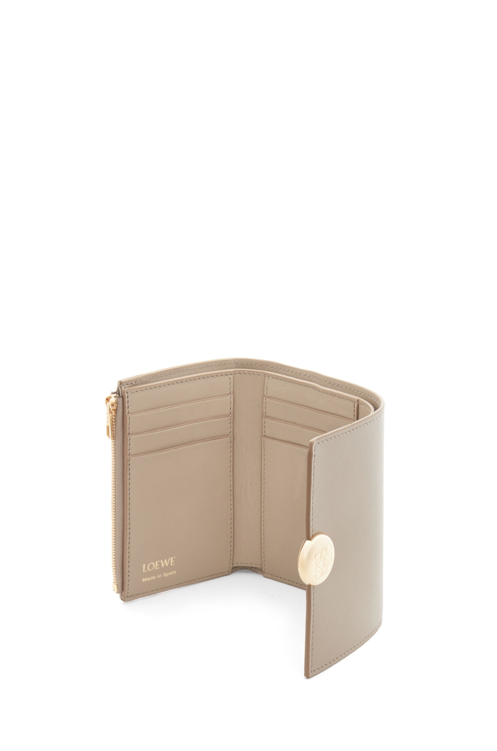 LOEWE小號三折錢包Pebble small vertical wallet in shiny nappa calfskin