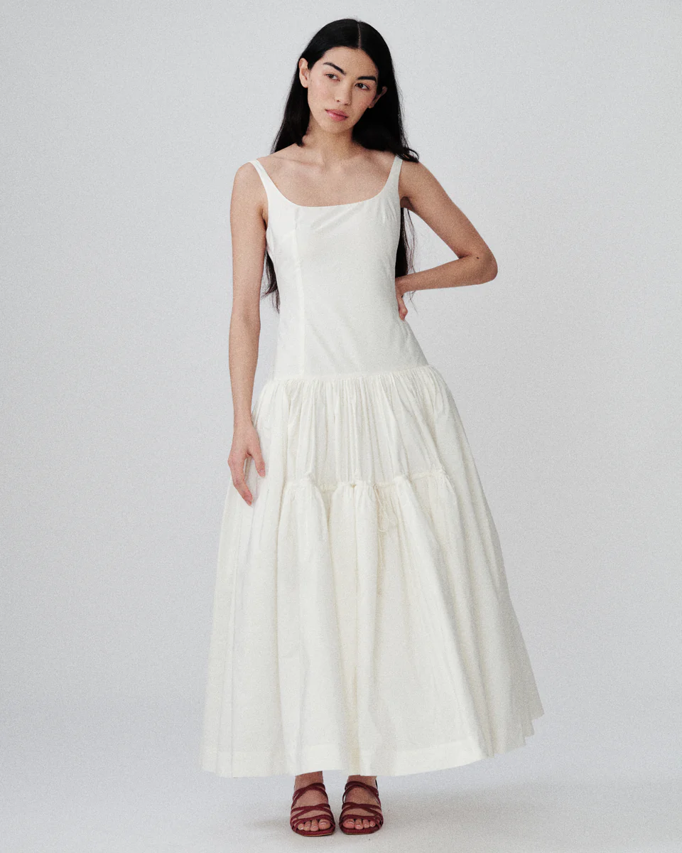 June Dress Ivory。