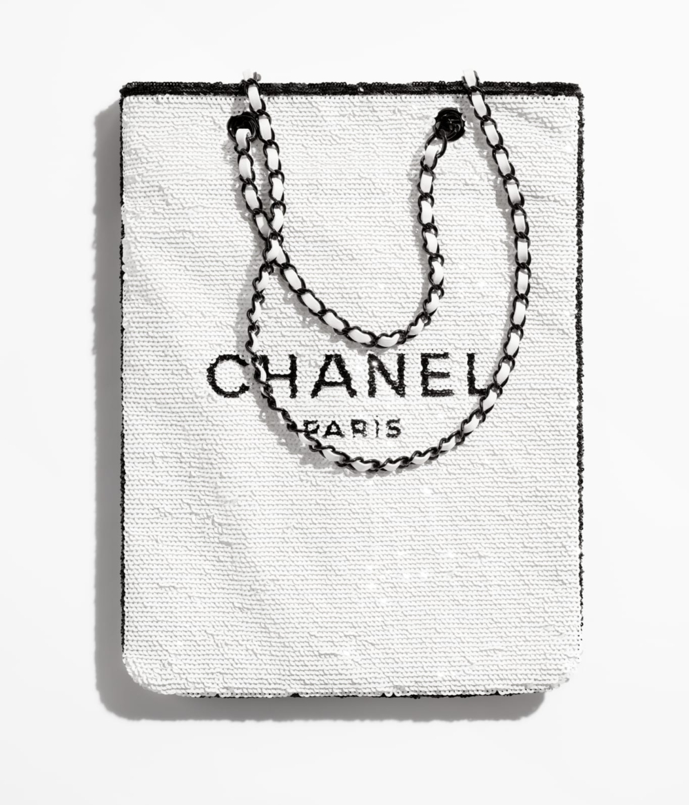 CHANEL SHOPPING BAG白色。