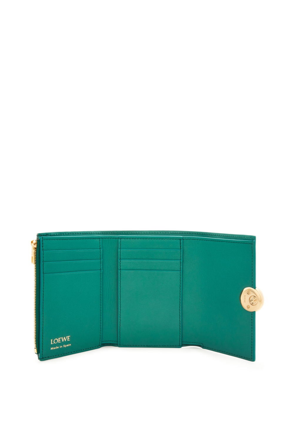 LOEWE小號三折錢包Pebble small vertical wallet in shiny nappa calfskin