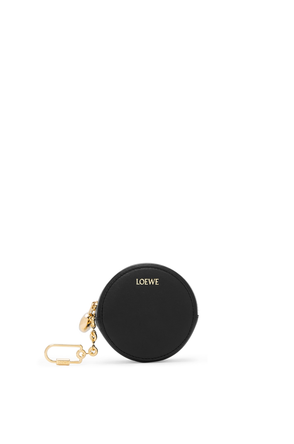 LOEWE鑰匙圈零錢盒Pebble cookie key holder in shiny nappa calfskin