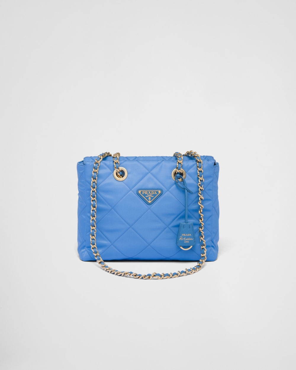 Prada Re-Edition 1995 Chaîne Re-Nylon Tote Bag長春花藍。