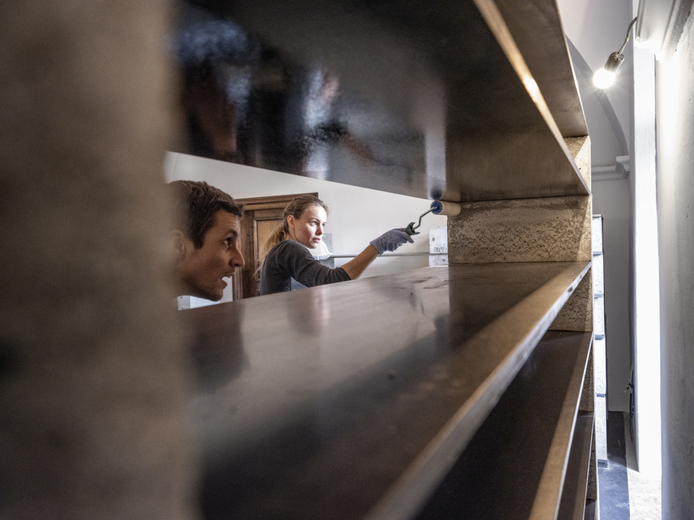 施工過程中的記錄畫面。