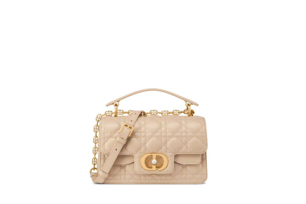 Dior Jolie Top Handle Bag小號版本的米色。
