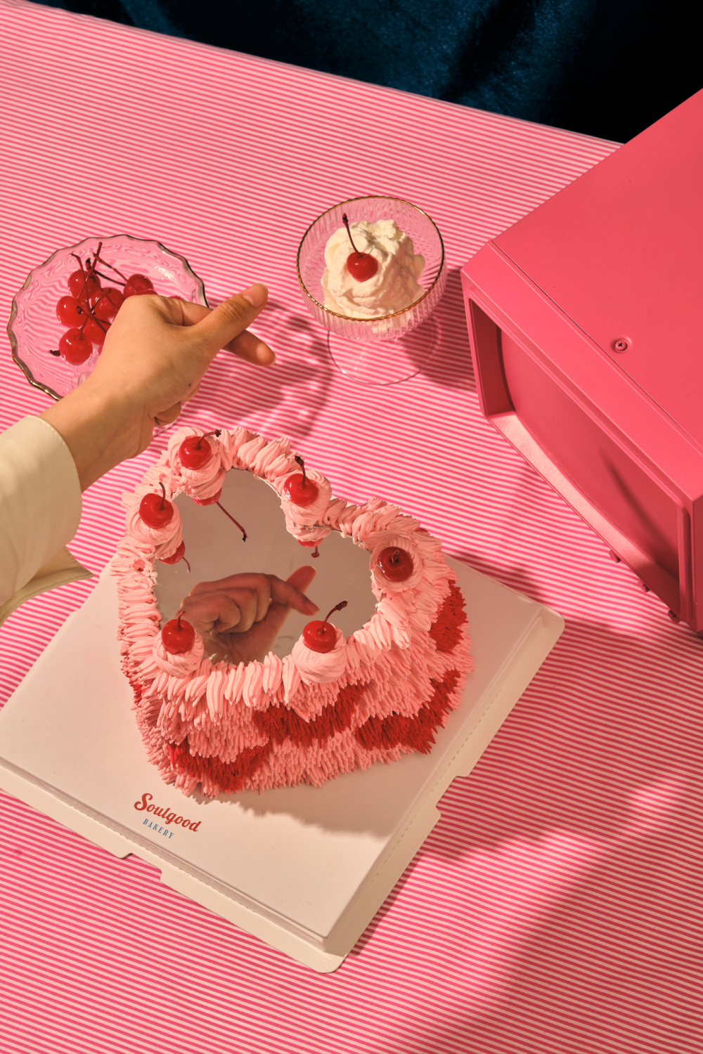 Soulgood心心毛毛自拍復古蛋糕。