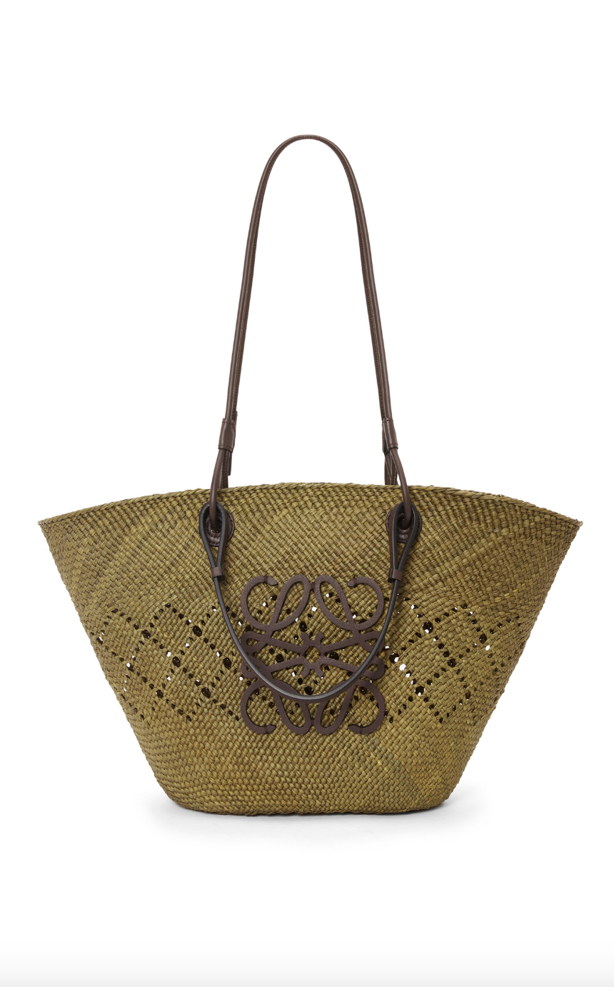 Anagram Basket bag in raffia and calfskin Anagram 拉菲草和小牛皮Basket包