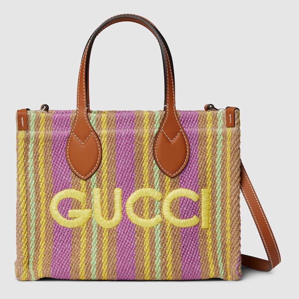 SMALL TOTE BAG WITH GUCCI PATCH