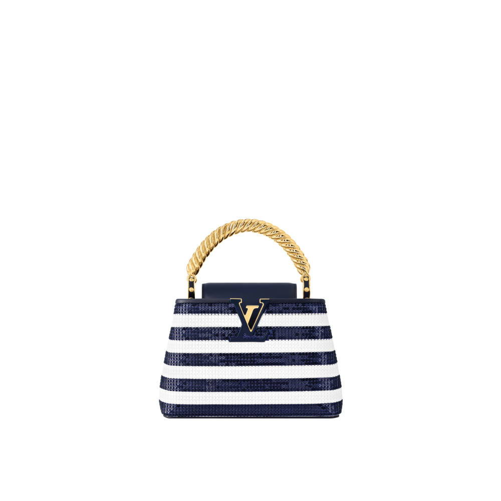 Capucines Mini Sequins Blue。