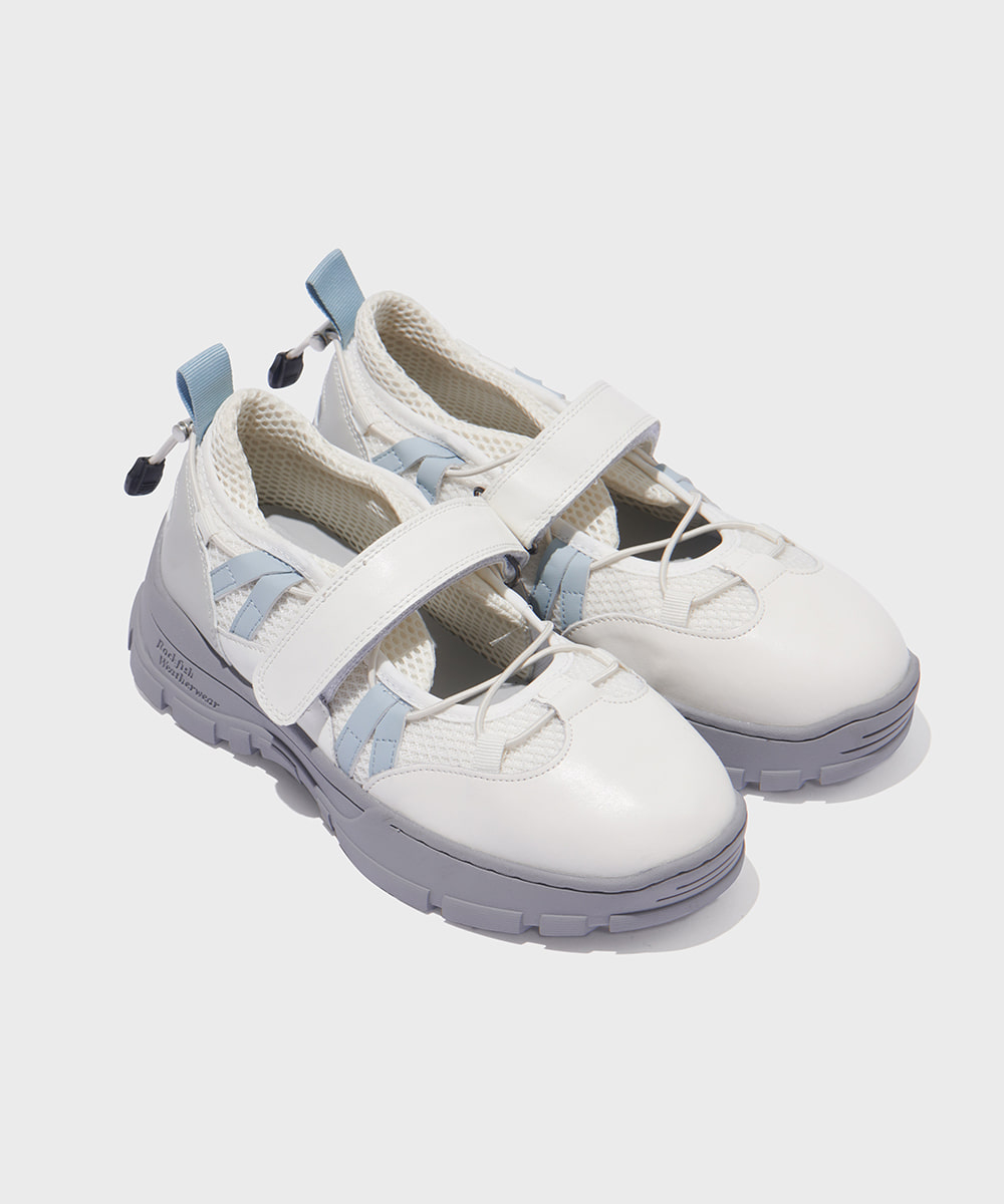 BRYN VELCRO SNEAKERS(MESH) - WHITE。