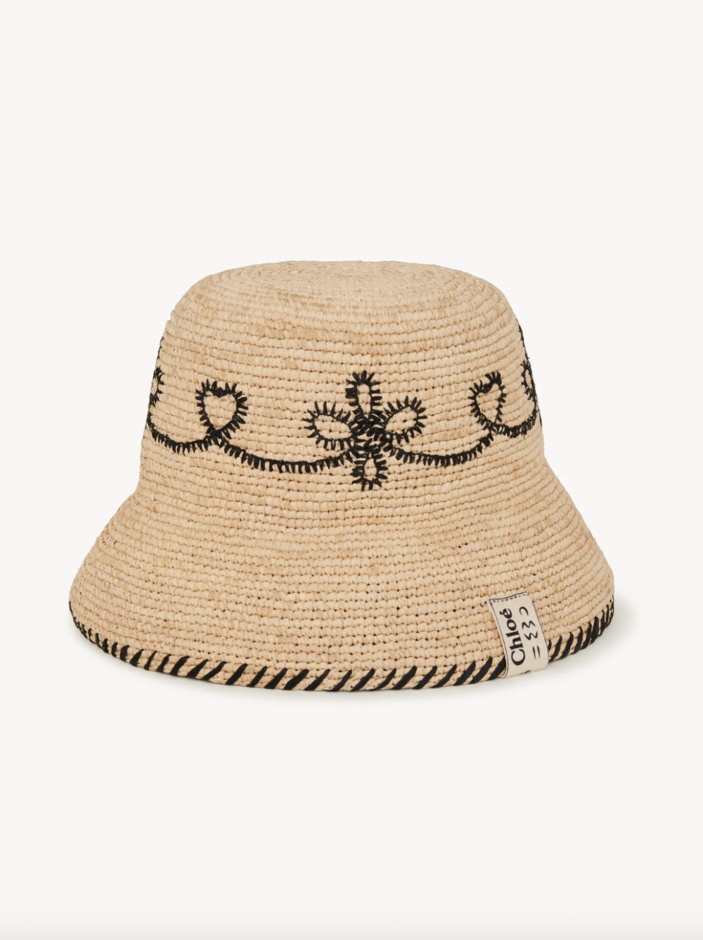 Embroidered Straw Hat 。