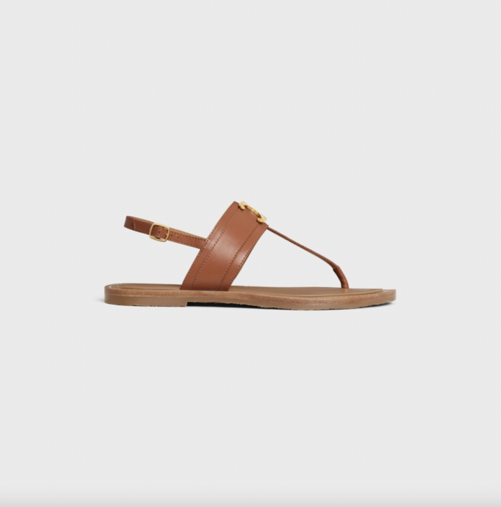 Lympia Triomphe Thong in Calfskin。