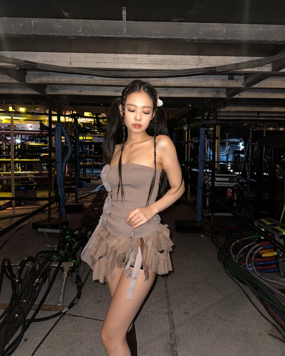 Jennie的百變雙馬尾造型