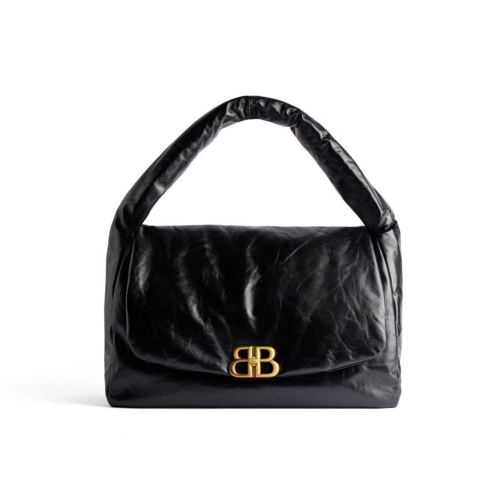 Balenciaga Monaco Large Sling Bag黑色。