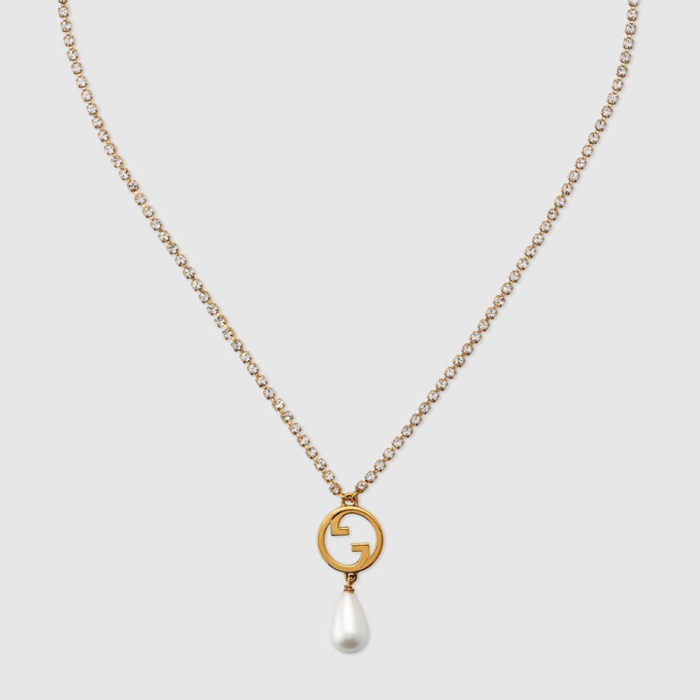 GUCCI BLONDIE CRYSTAL NECKLACE