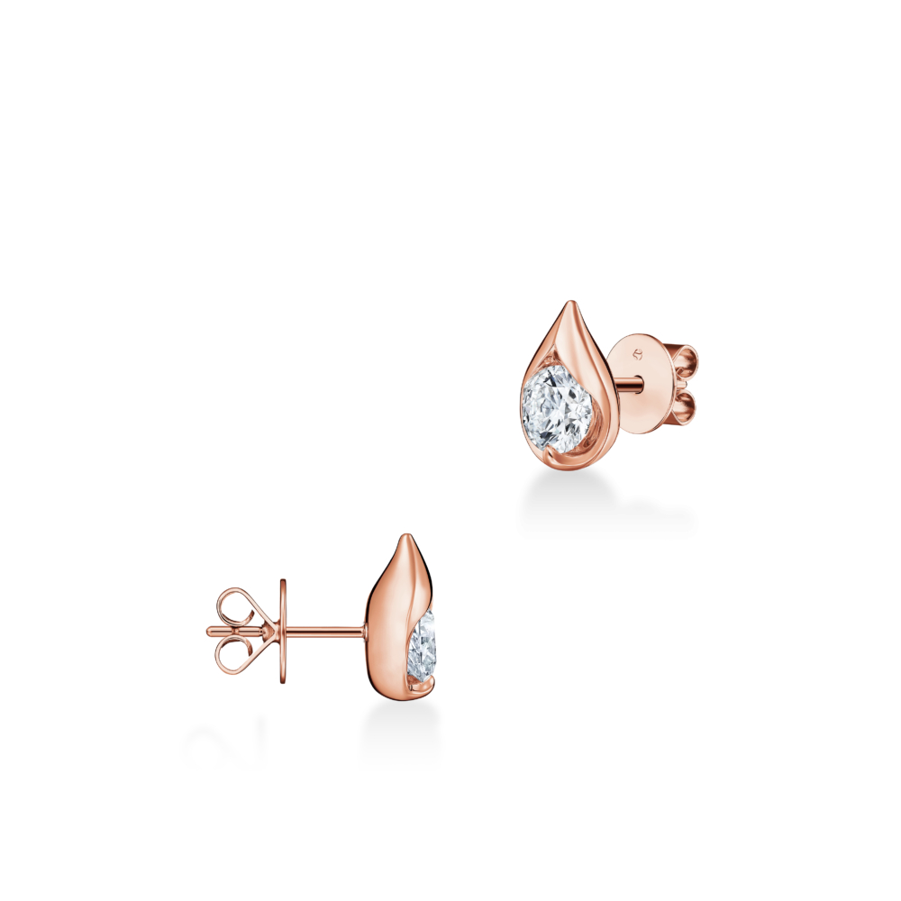 Hearts On Fire(日常款)_LU Droplet 玫瑰金鑽石耳環 主鑽約0.30ct 
