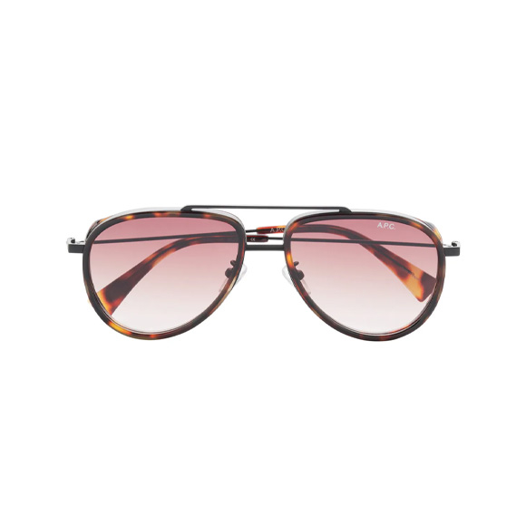 A.P.C.日本製咖啡色飛行員款墨鏡NT$14,500-STERLING