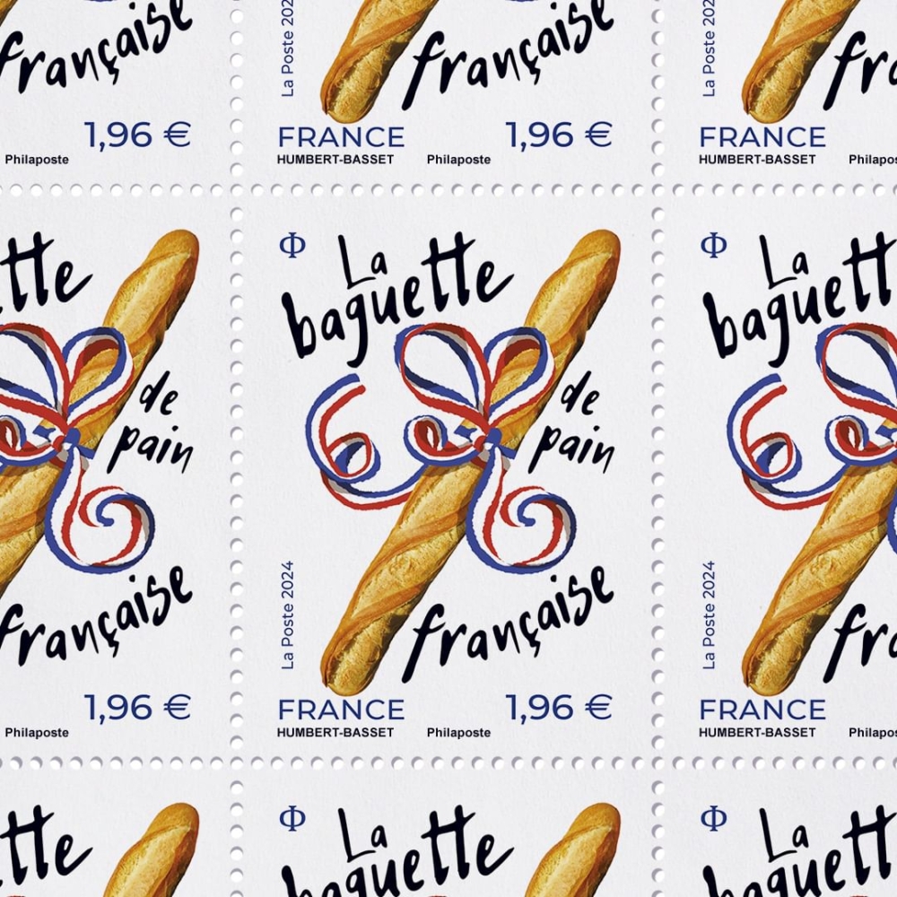 Timbre - Baguette de pain française。