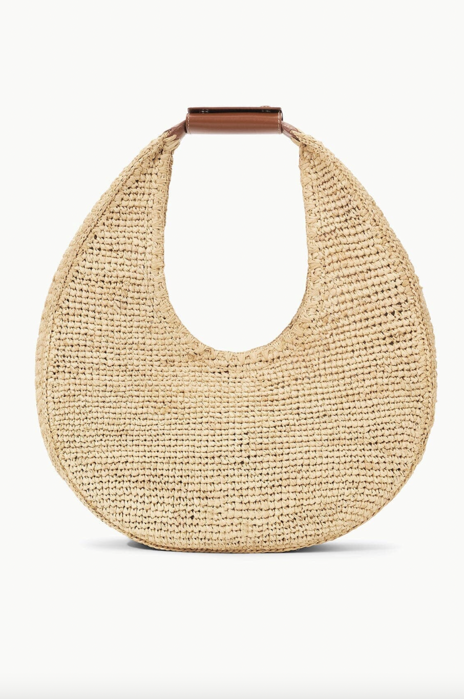 Large Raffia Moon Bag Natural Raffia。