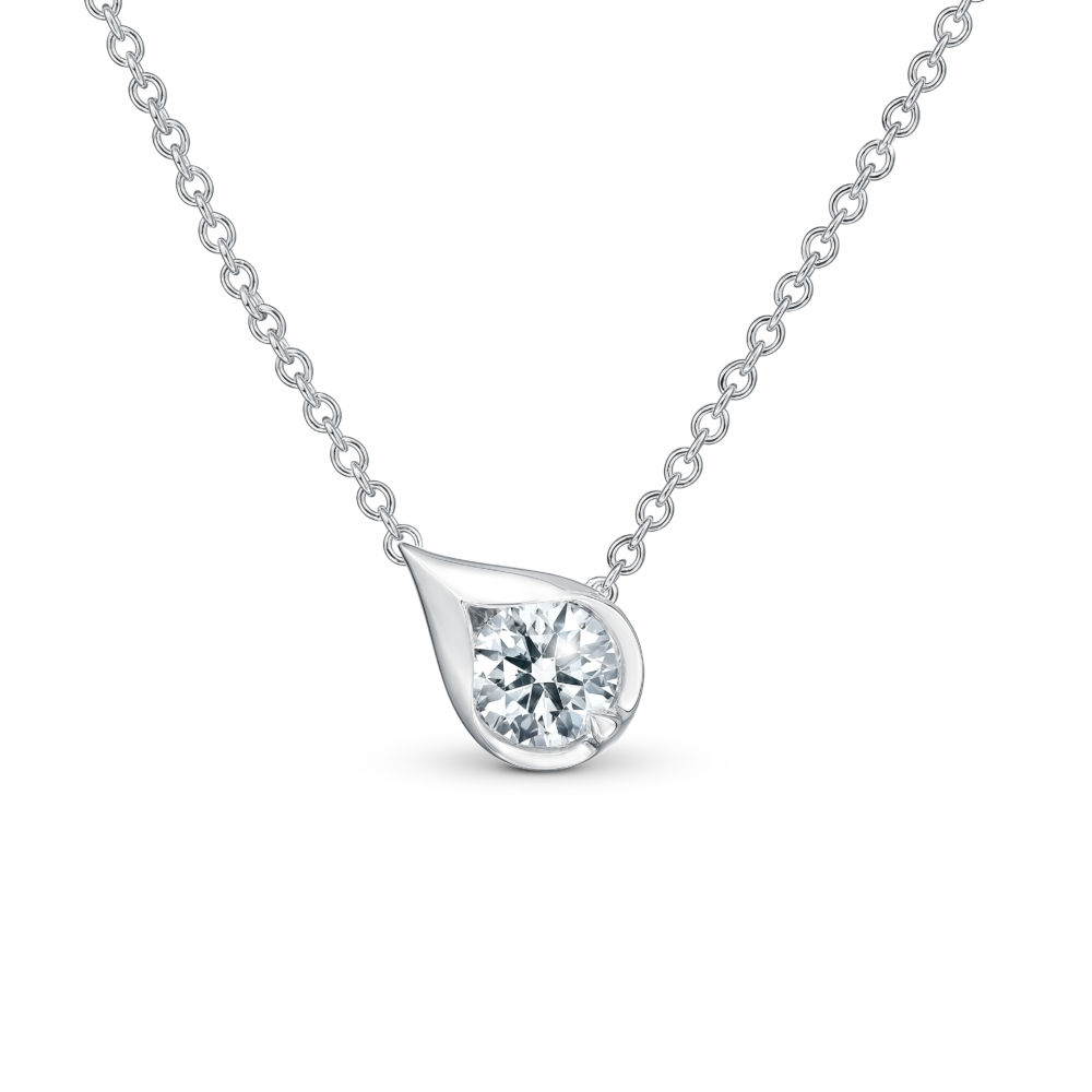 LU Droplet 白K金鑽石項鍊 主鑽約0.50ct 