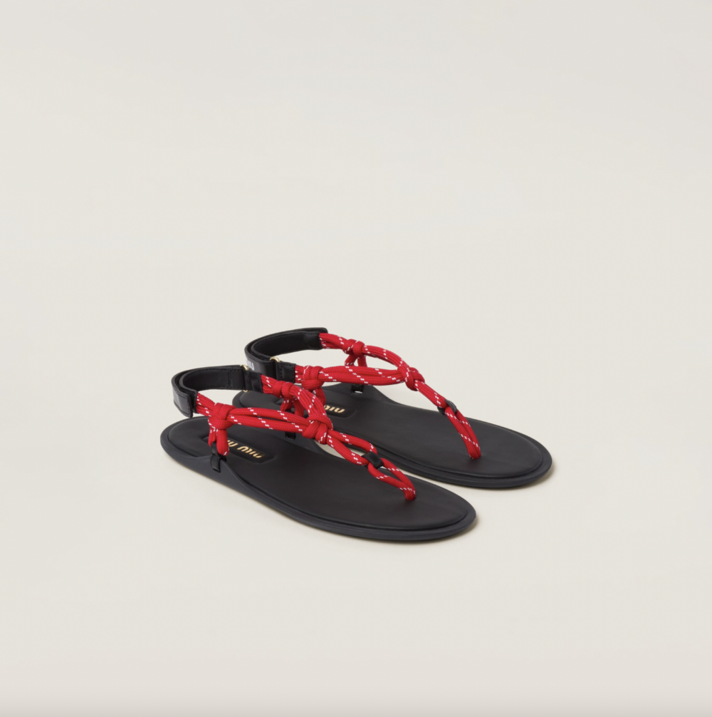 Riviere cord and Leather Sandals。