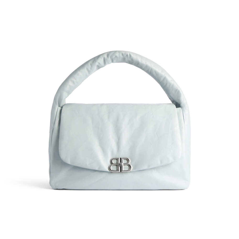 Balenciaga Monaco Large Sling Bag淺藍色。