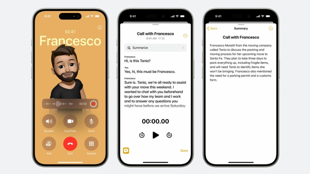 iOS 18新推出通話錄音功能