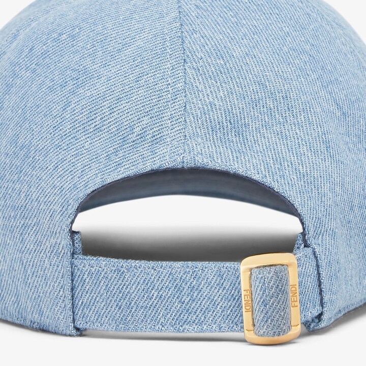 FENDI淺藍牛仔棒球帽