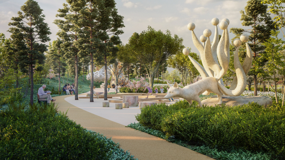 歡聚公園為度假村內的一片大綠地，能在這裡享受靜謐時光