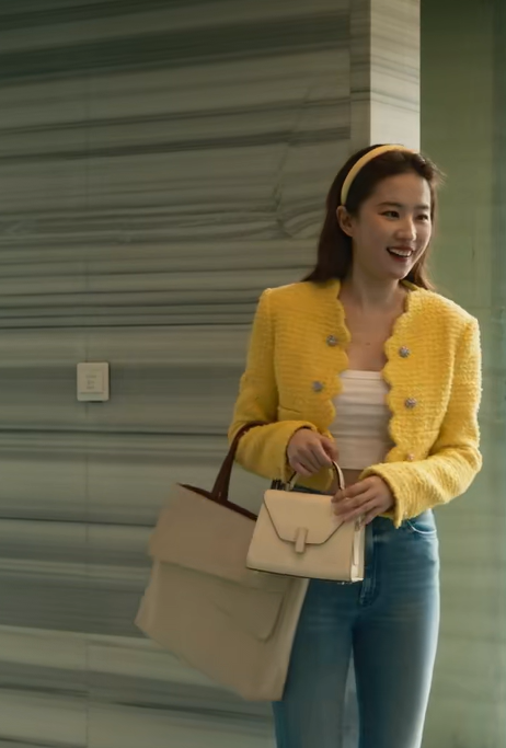 劉亦菲手提Valextra Iside迷你手袋