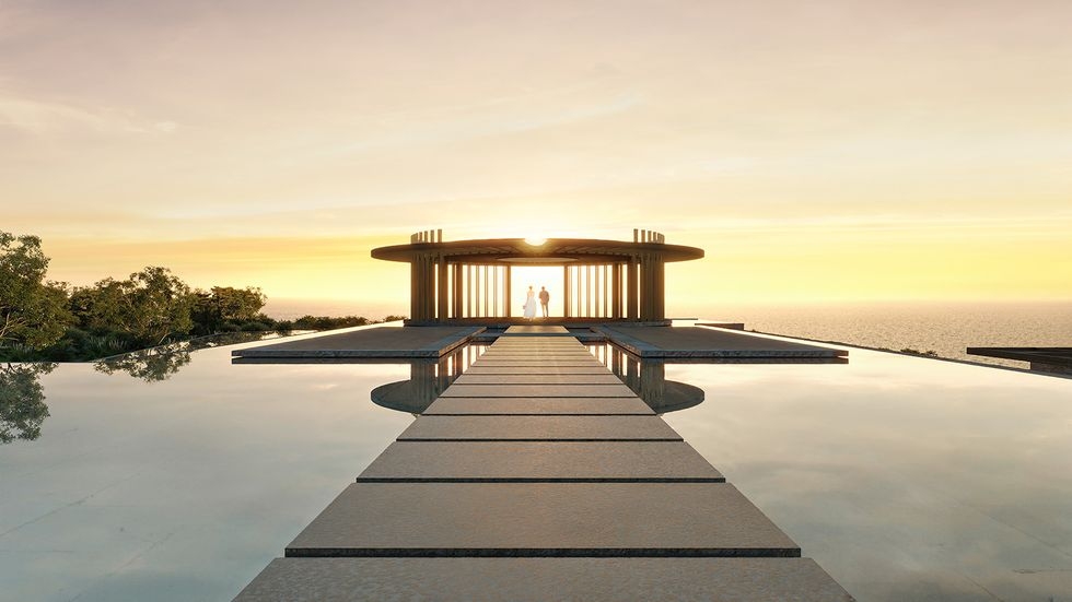 每棟Villa擁有私人泳池、溫泉和180度的無敵海景。