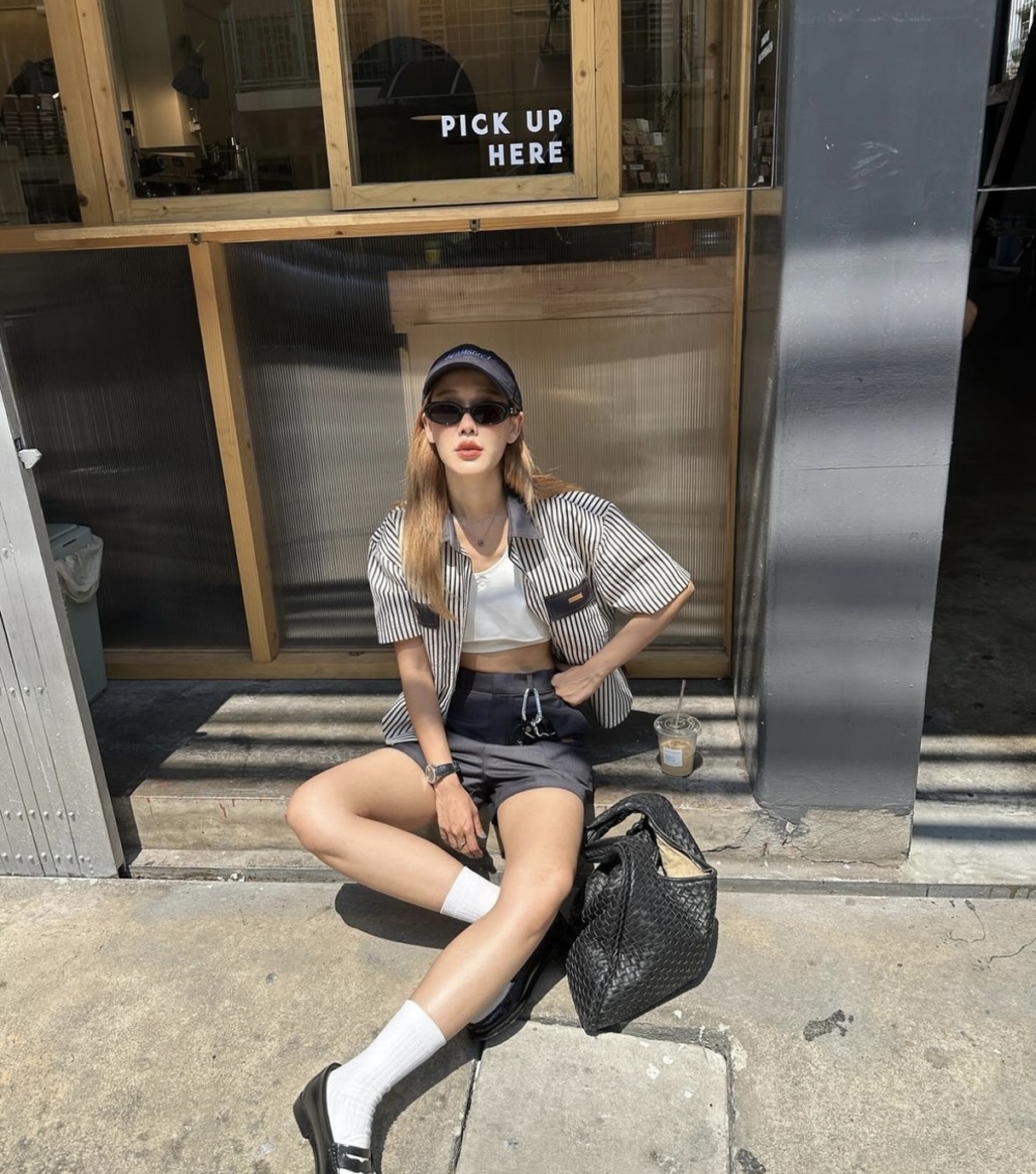 博主View的日常穿著充滿了各式各樣的短褲單品。