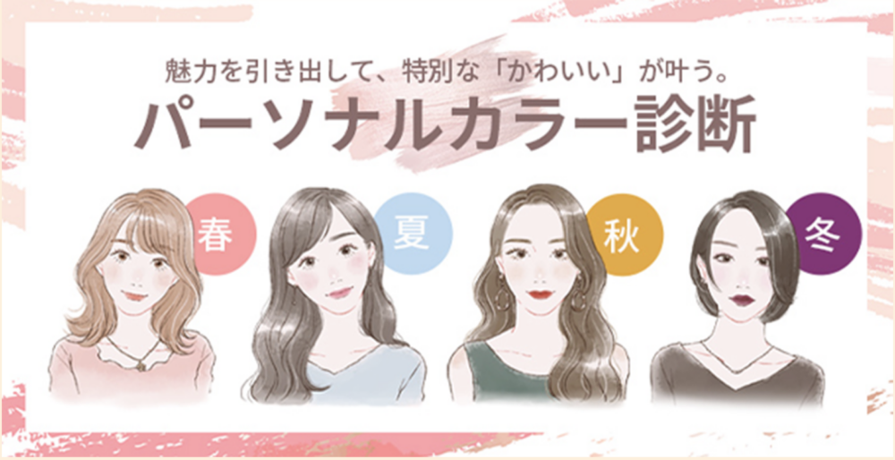 「個人色彩理論​」春夏秋冬4個色系。