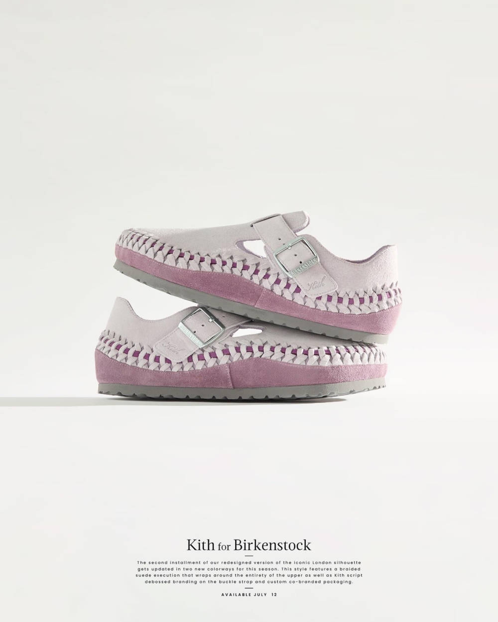 KITH × Birkenstock Lilac Ash新色