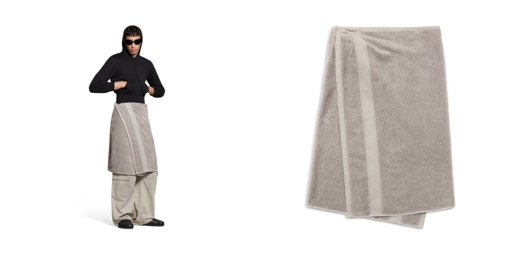 Balenciaga的毛巾裙