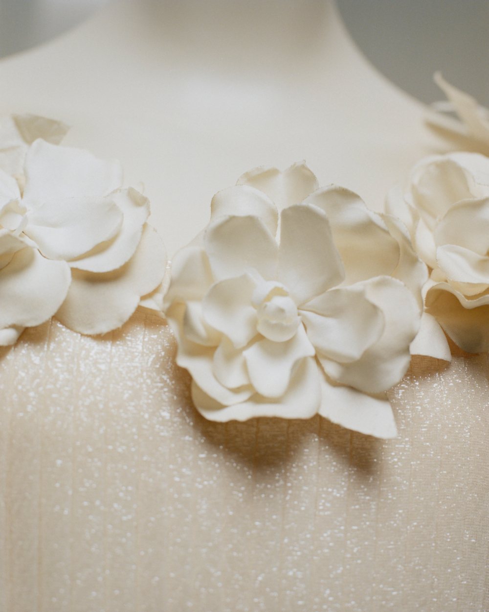 1967年的絲質縐綢晚裝連身裙