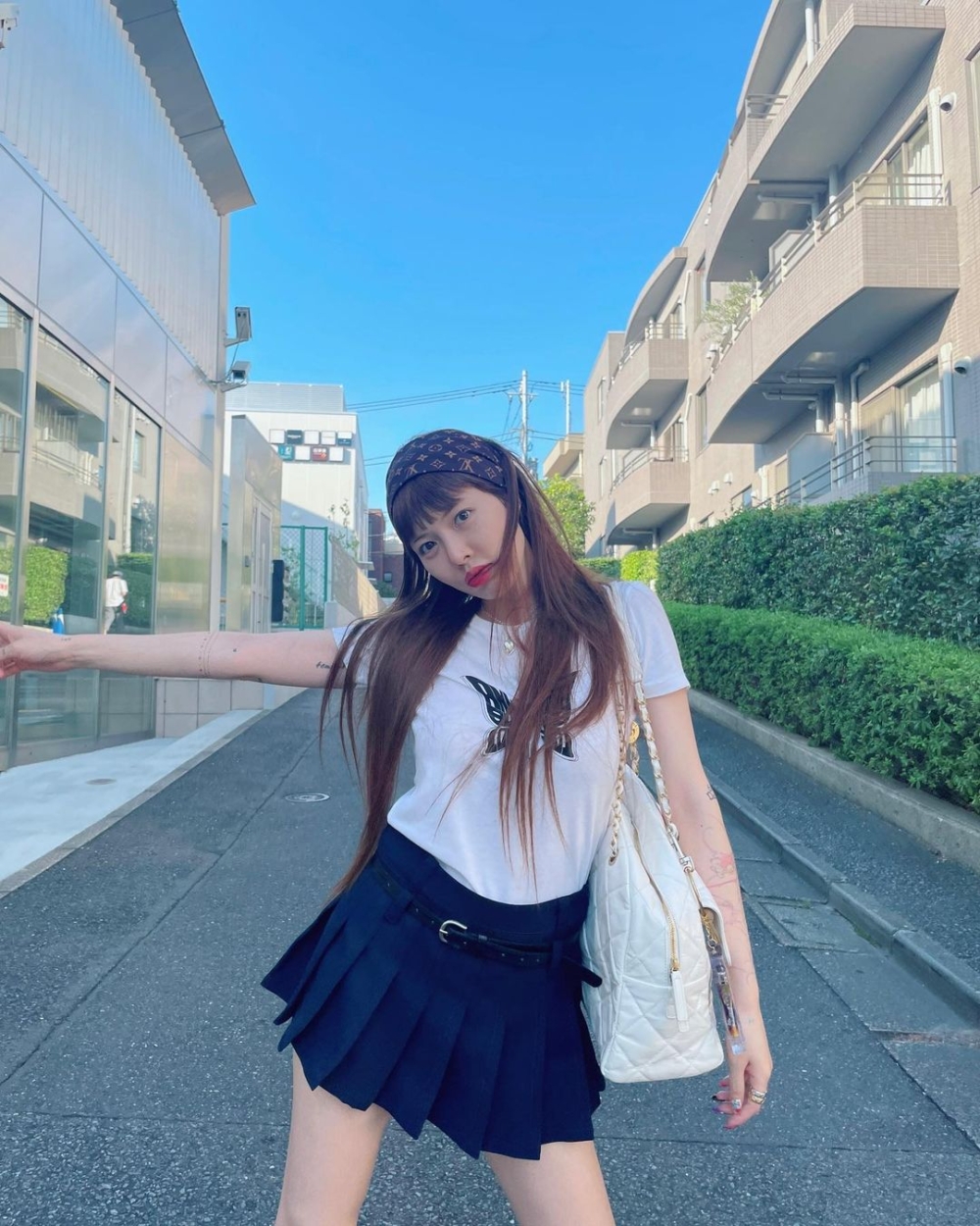 領巾也能當髮帶！