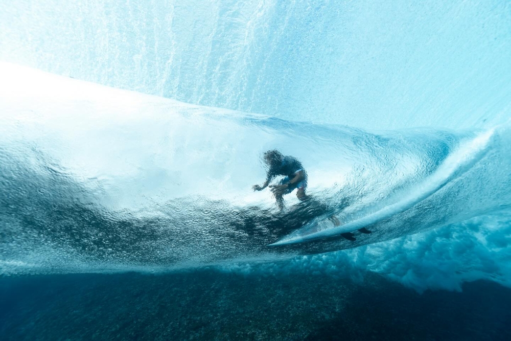 跟踪衝浪者的動作，在海浪逼近時就位，並潛入海面