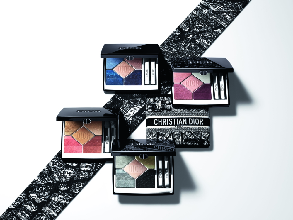 本季Dior重新演繹「巴黎地圖」設計，推出4款全新限量的五色眼影