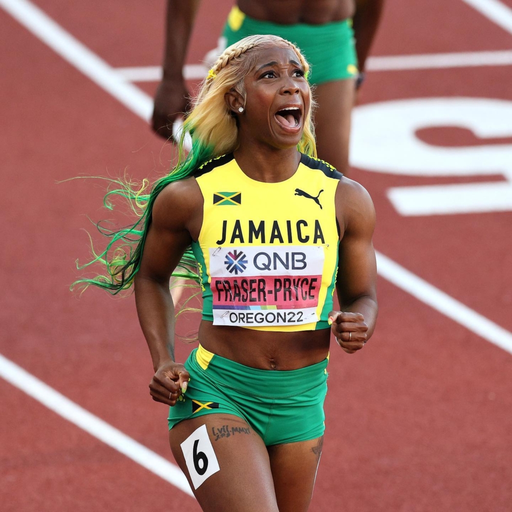Shelly-Ann Fraser-Pryce在賽場上的穿搭同樣讓人驚艷