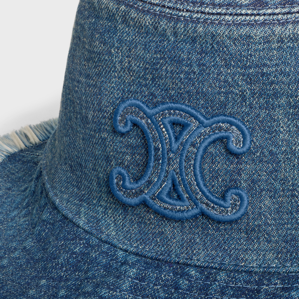 CELINE Triomphe 深色水洗牛仔布漁夫帽