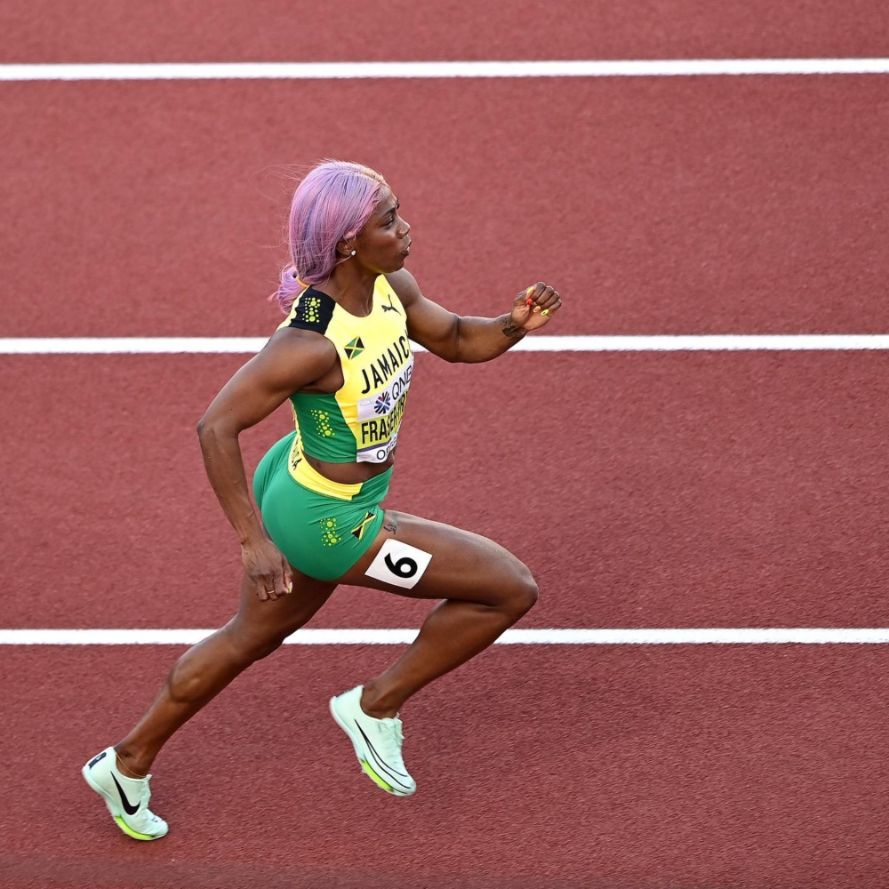 Shelly-Ann Fraser-Pryce在賽場上的穿搭同樣讓人驚艷