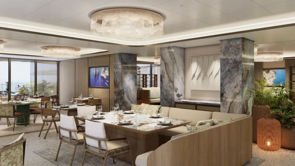 遊輪上的餐廳供應一系列國際美食。